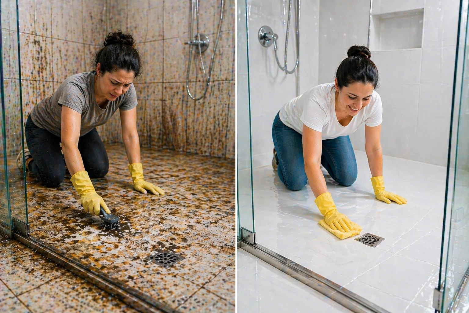 Solubril eliminando grasa incrustada en mayólicas